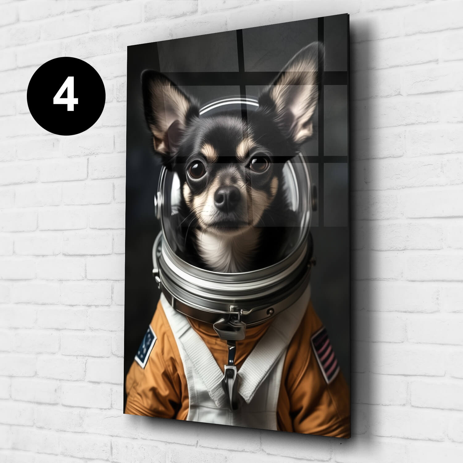 Astronaut Tierportrait witzig