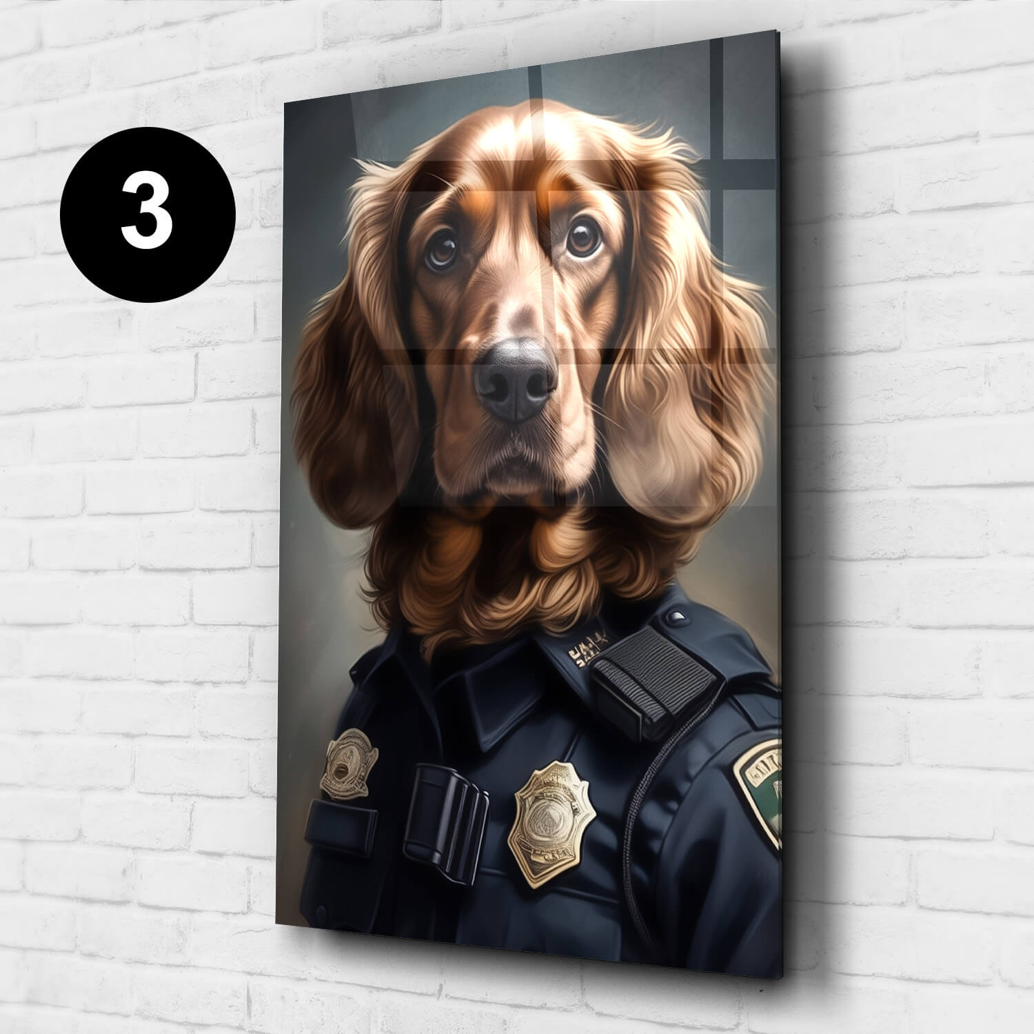 Cop Hundeportrait Acrylglas