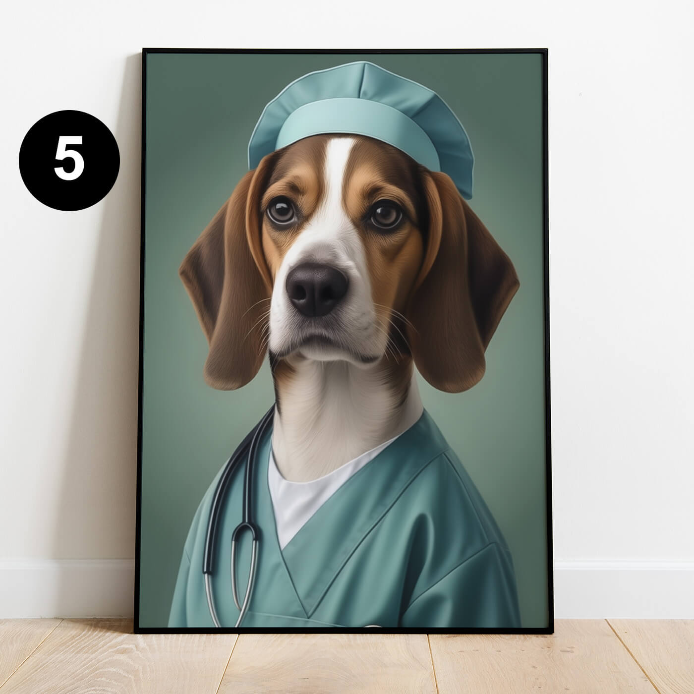 Hundeportrait Doktor Kostüm Kleidung