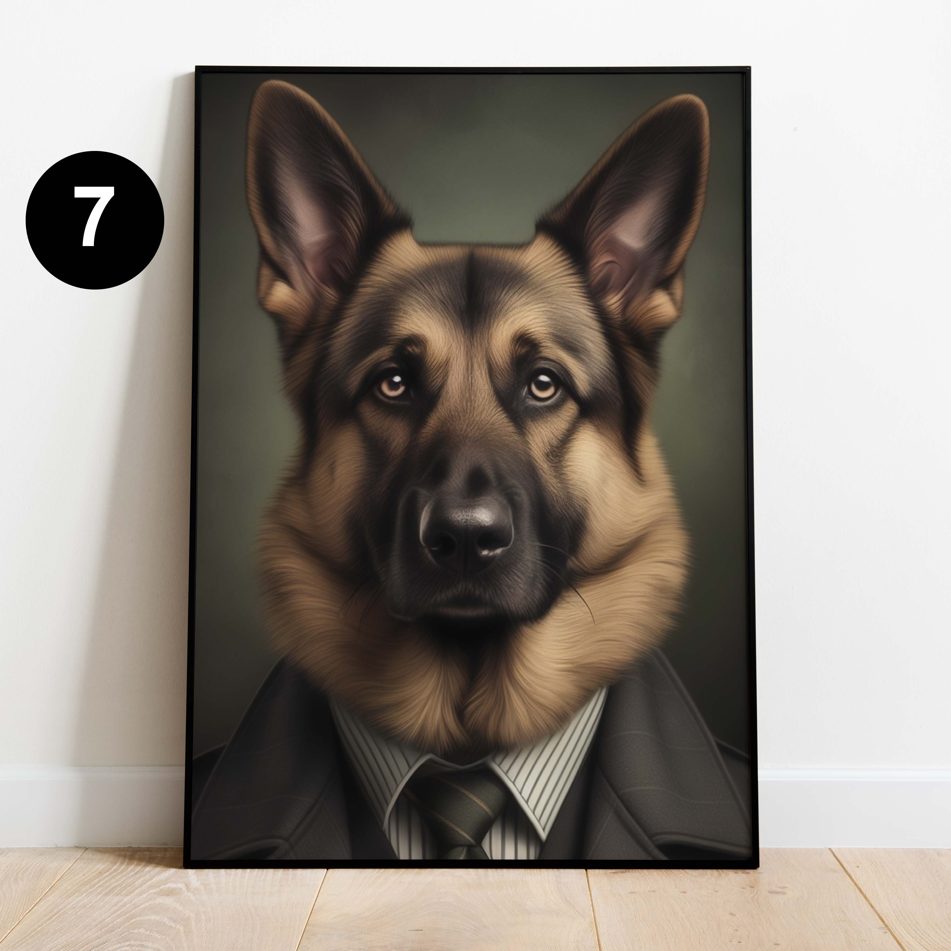 Hundeportrait Lawyer Kostüm