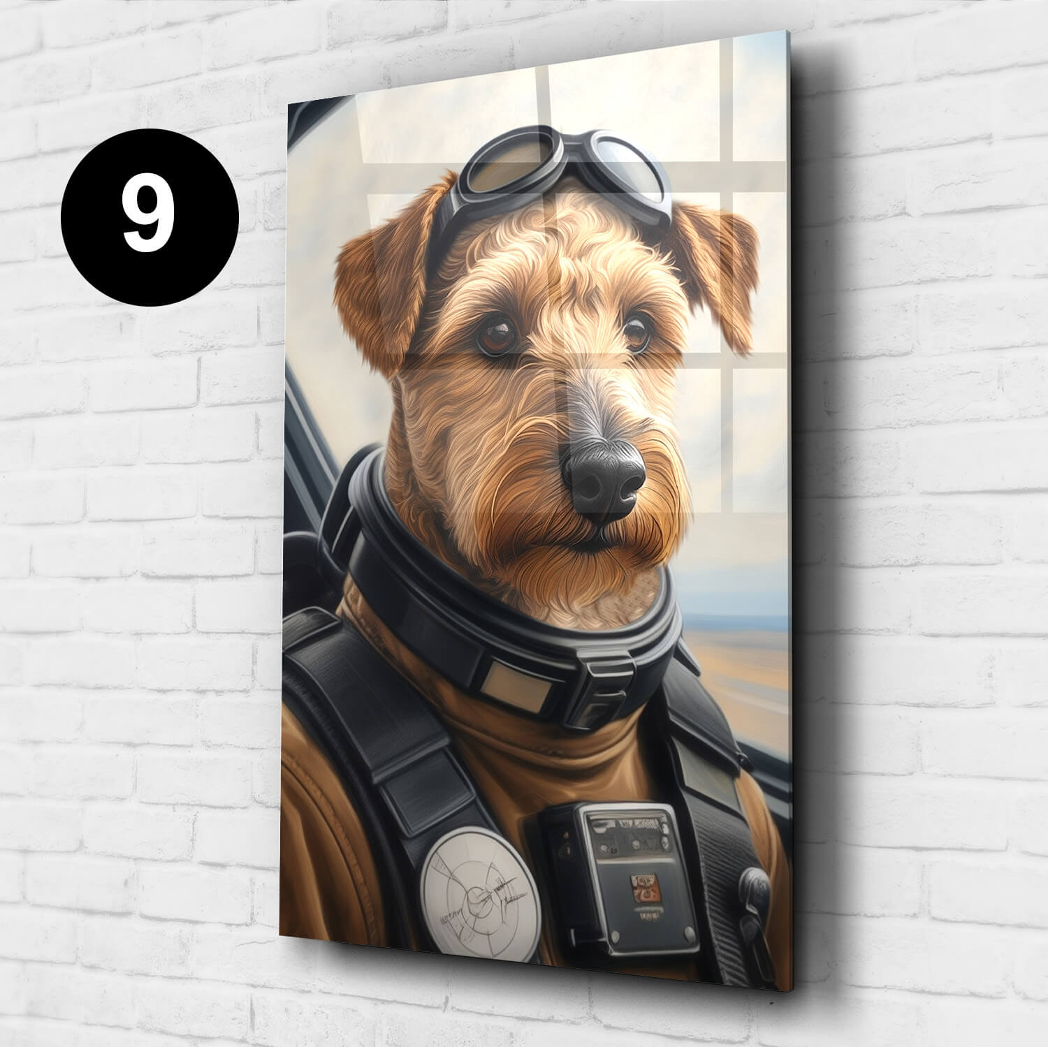 Hundeportrait Pilot Acrylglas
