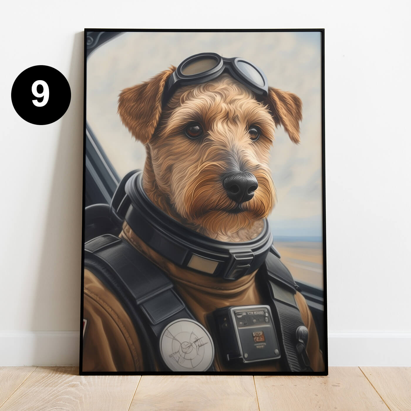 Hundeportrait Pilot Lustiges Portrait