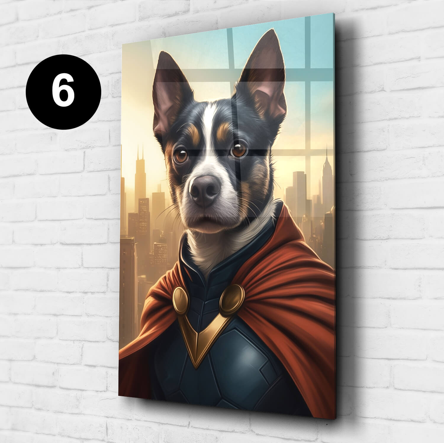 Hundeportrait Superheld