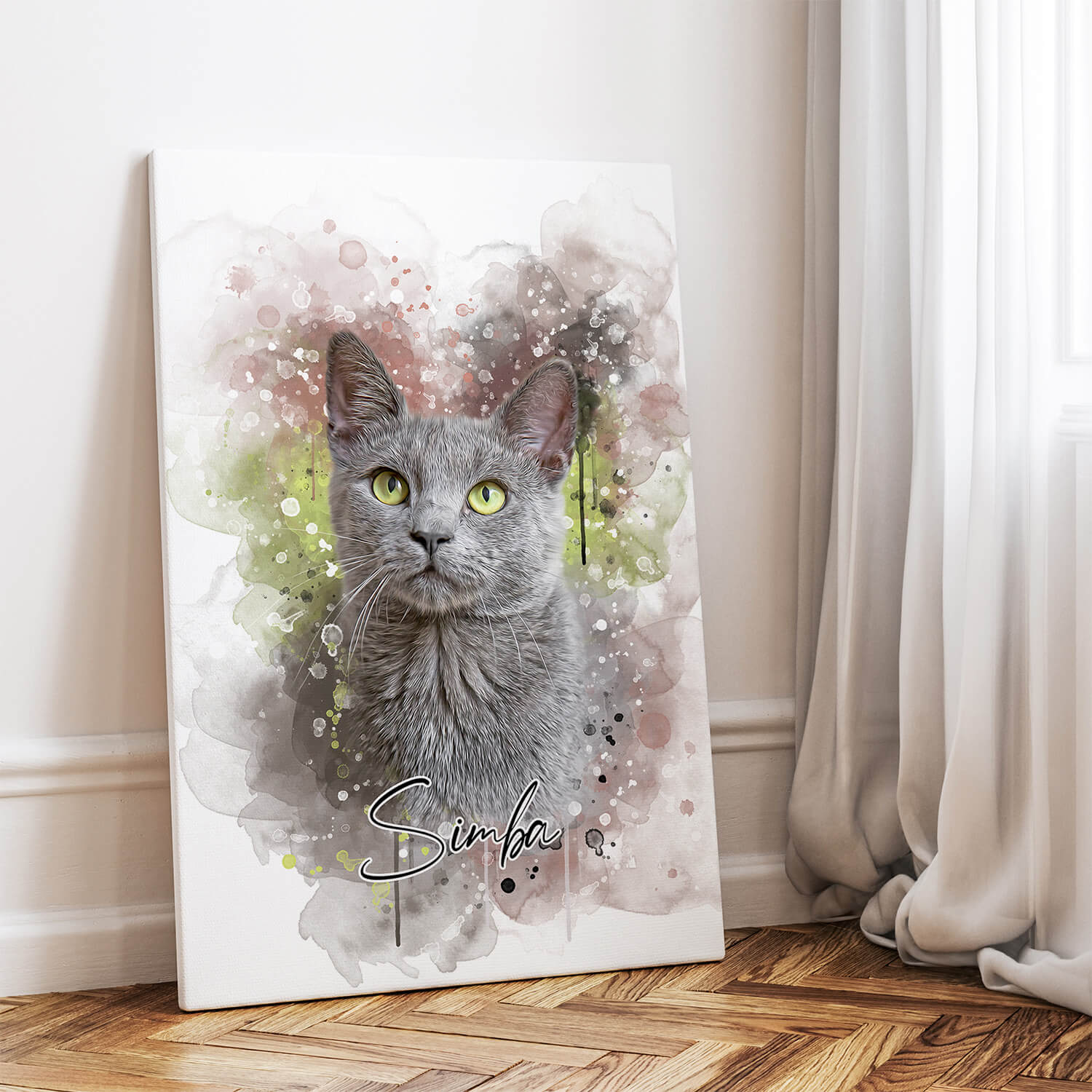 Katzenportrait Fotovorlage