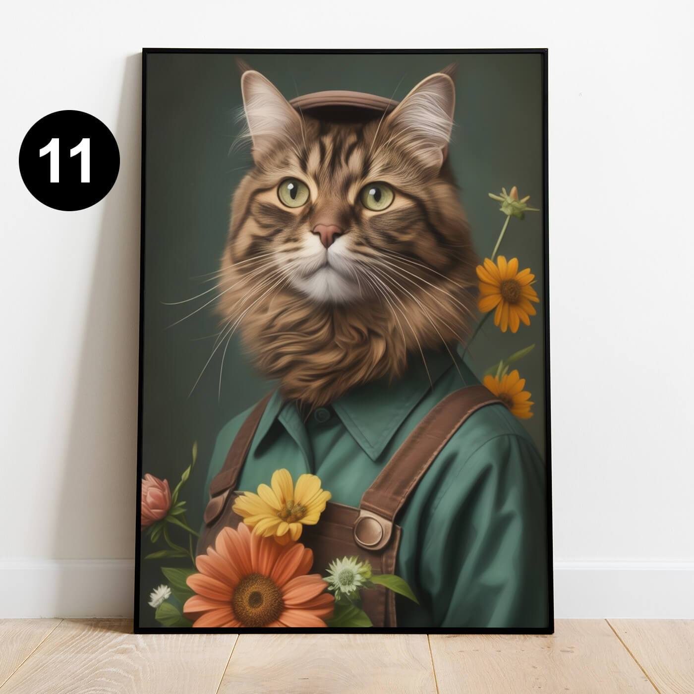 Katzenportrait Gärtner Portrait Lustig