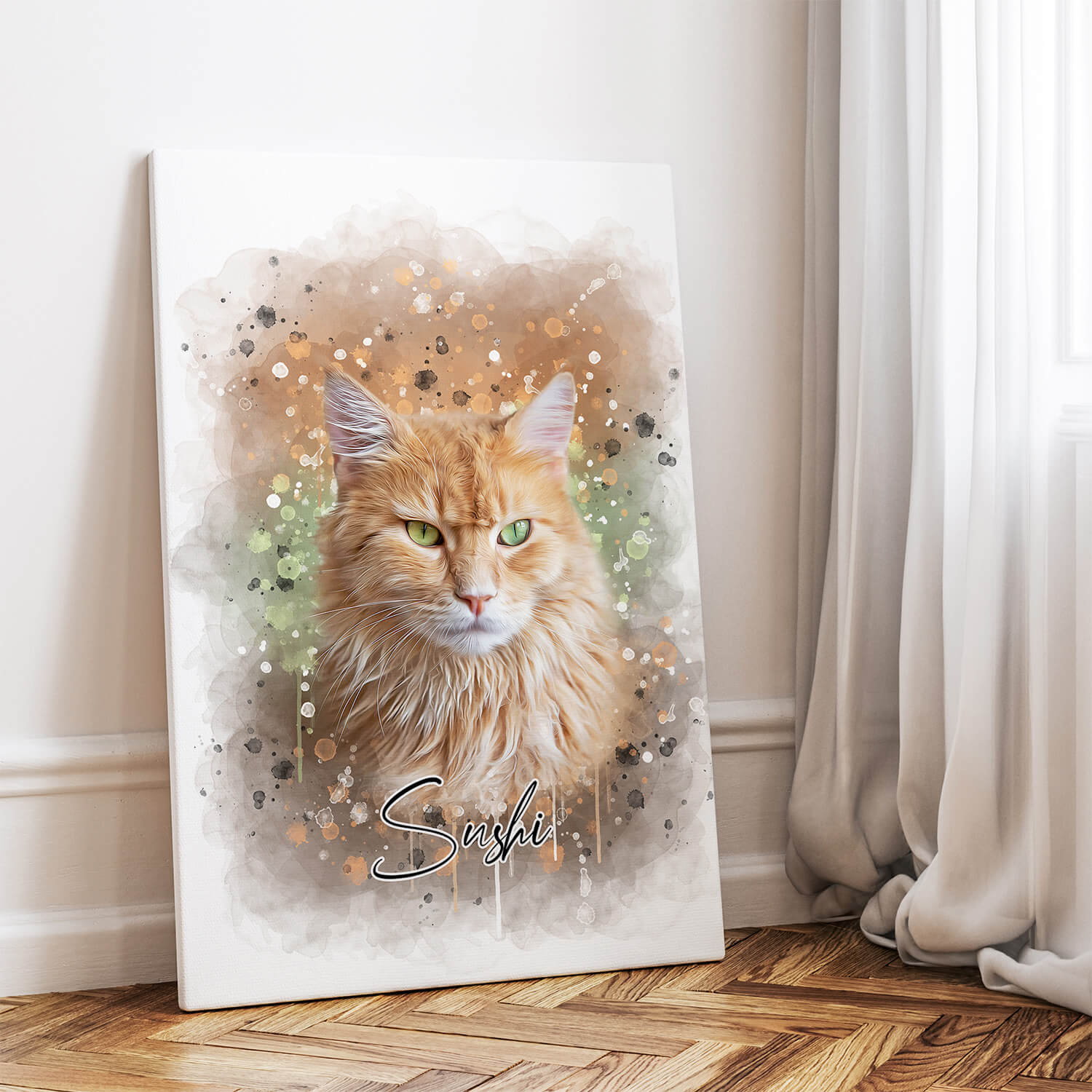 Katzenportrait Leinwand