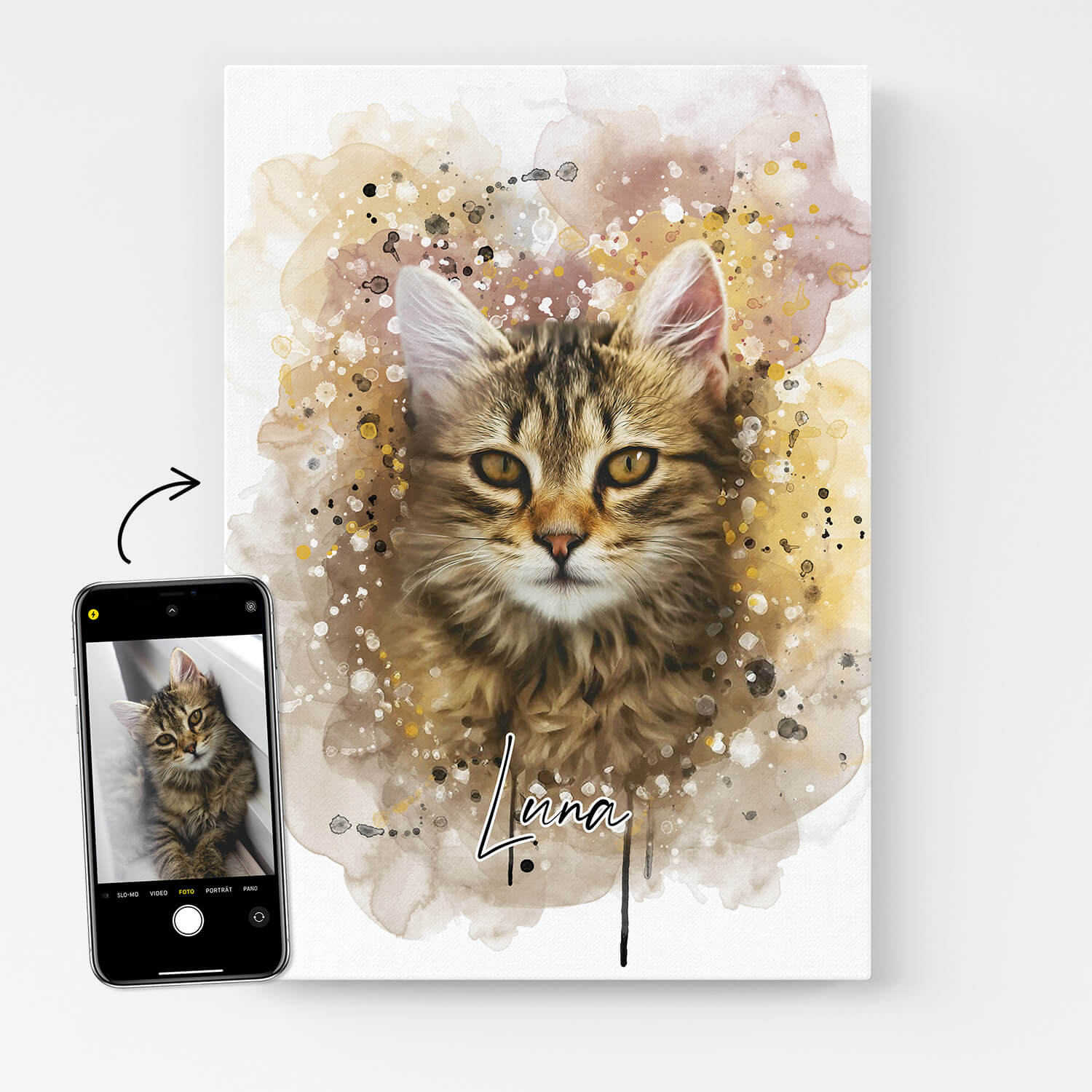 Katzenportrait personalisiert