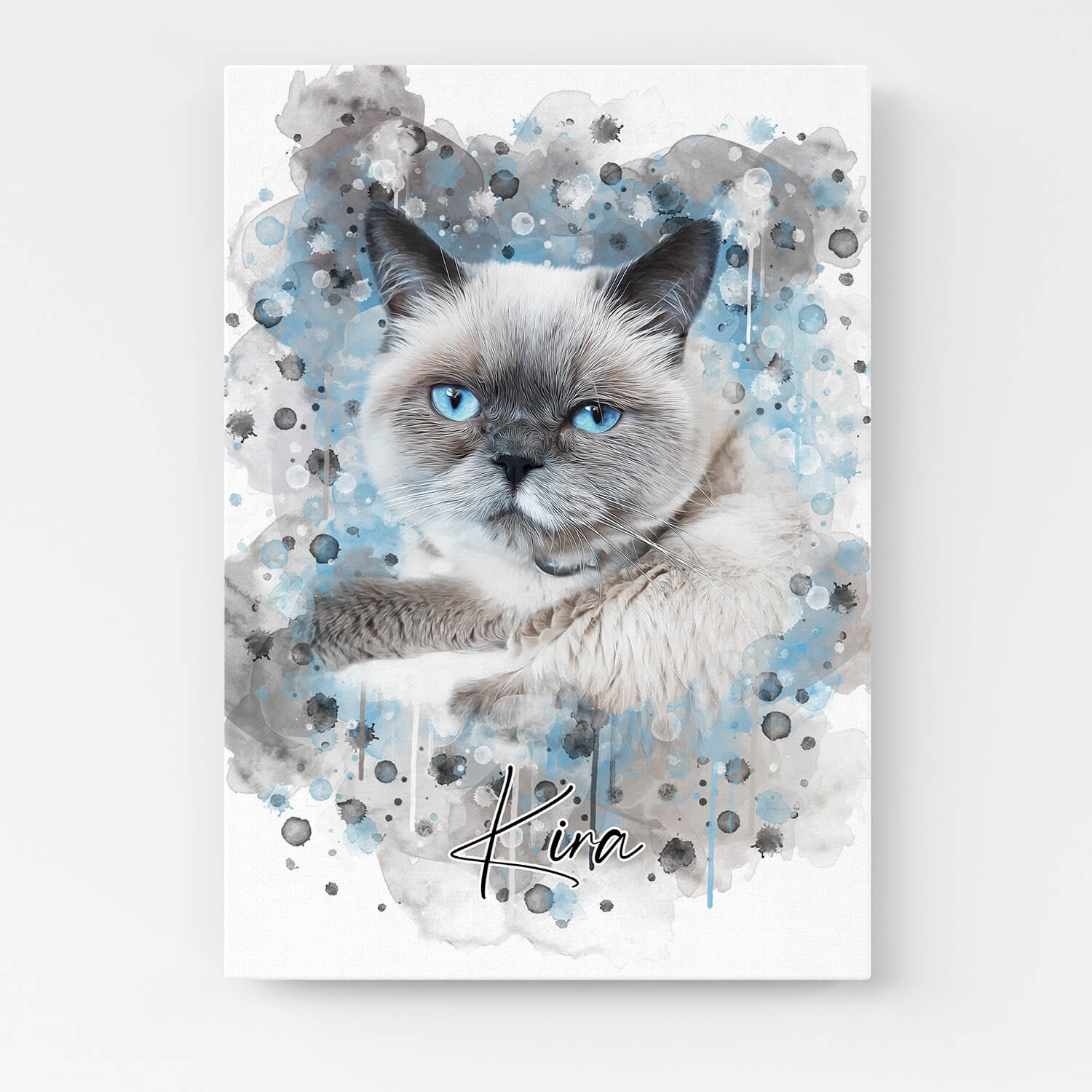 Personalisierte Leinwand Katze