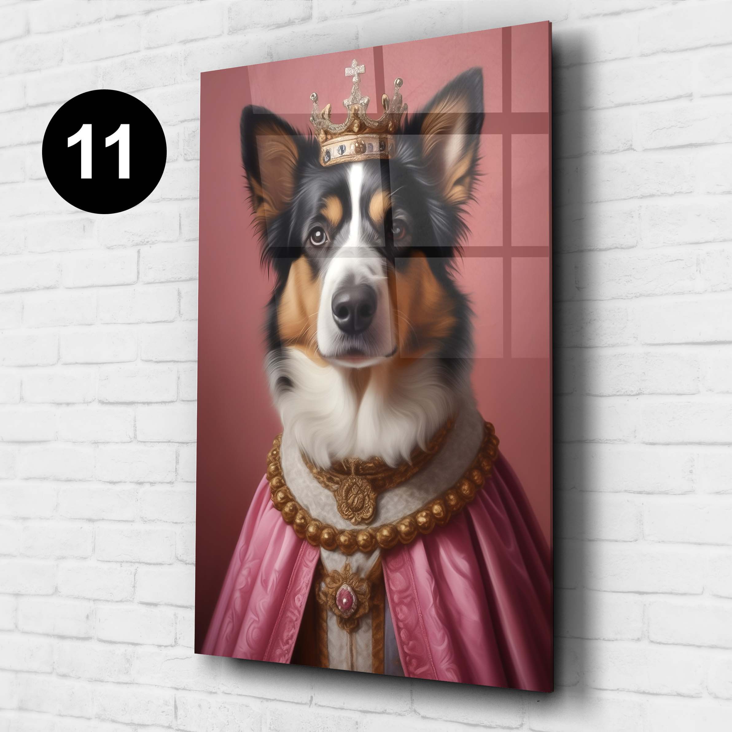acrylglas hundeportrait adel