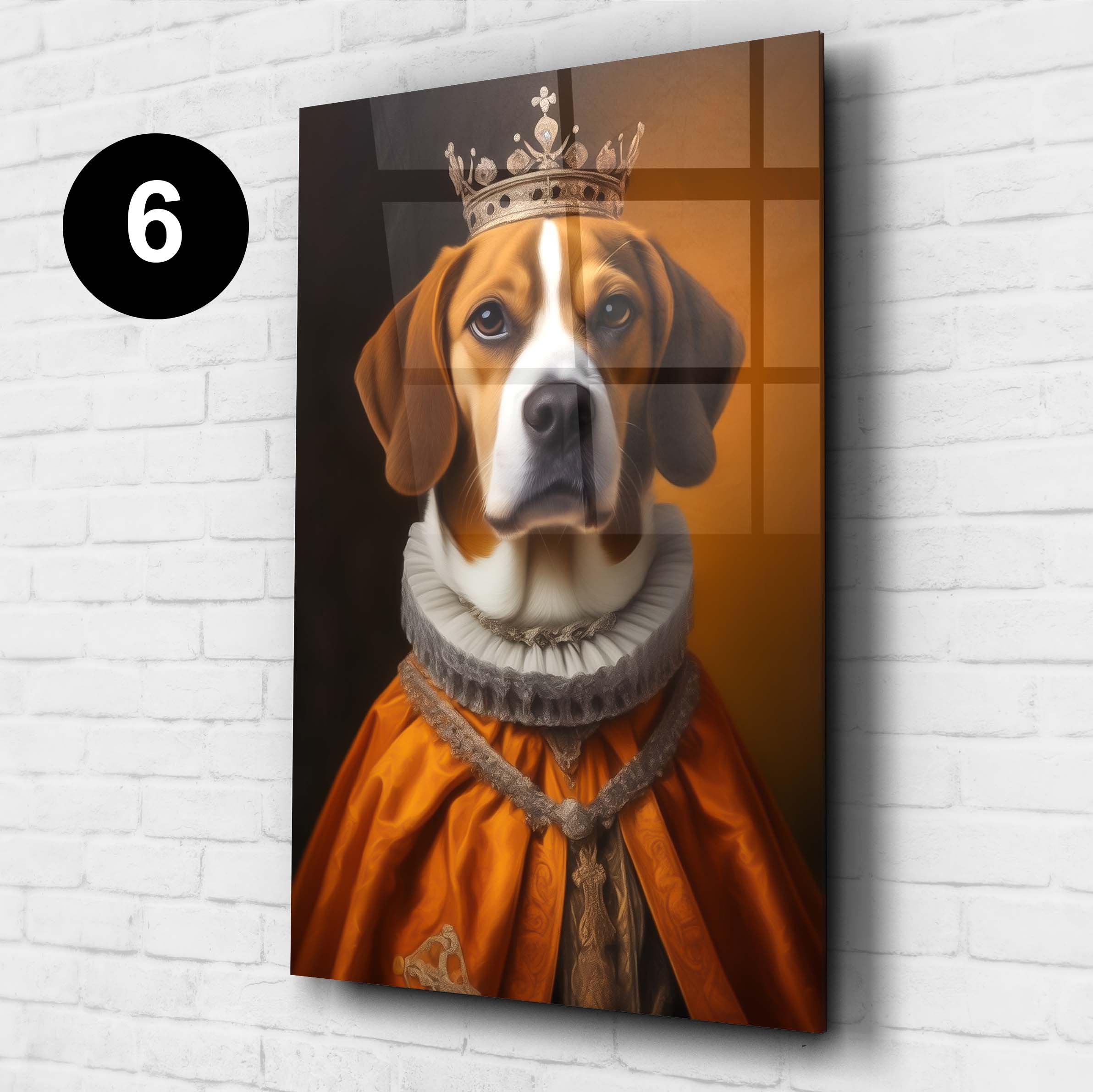acrylglas tierportrait renaissance hundeportrait