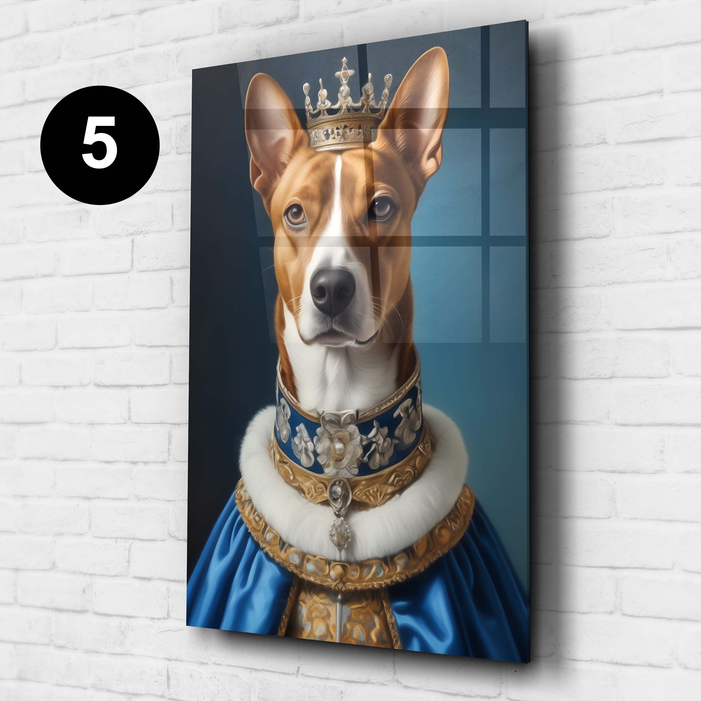 hundeportrait renaissance stil acrylglas