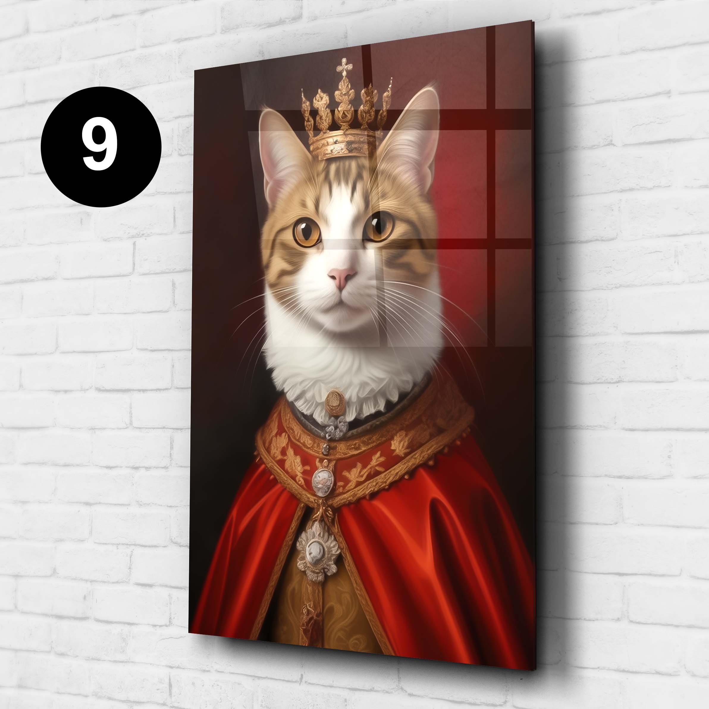 katzenportrait im kostüm acrylglas