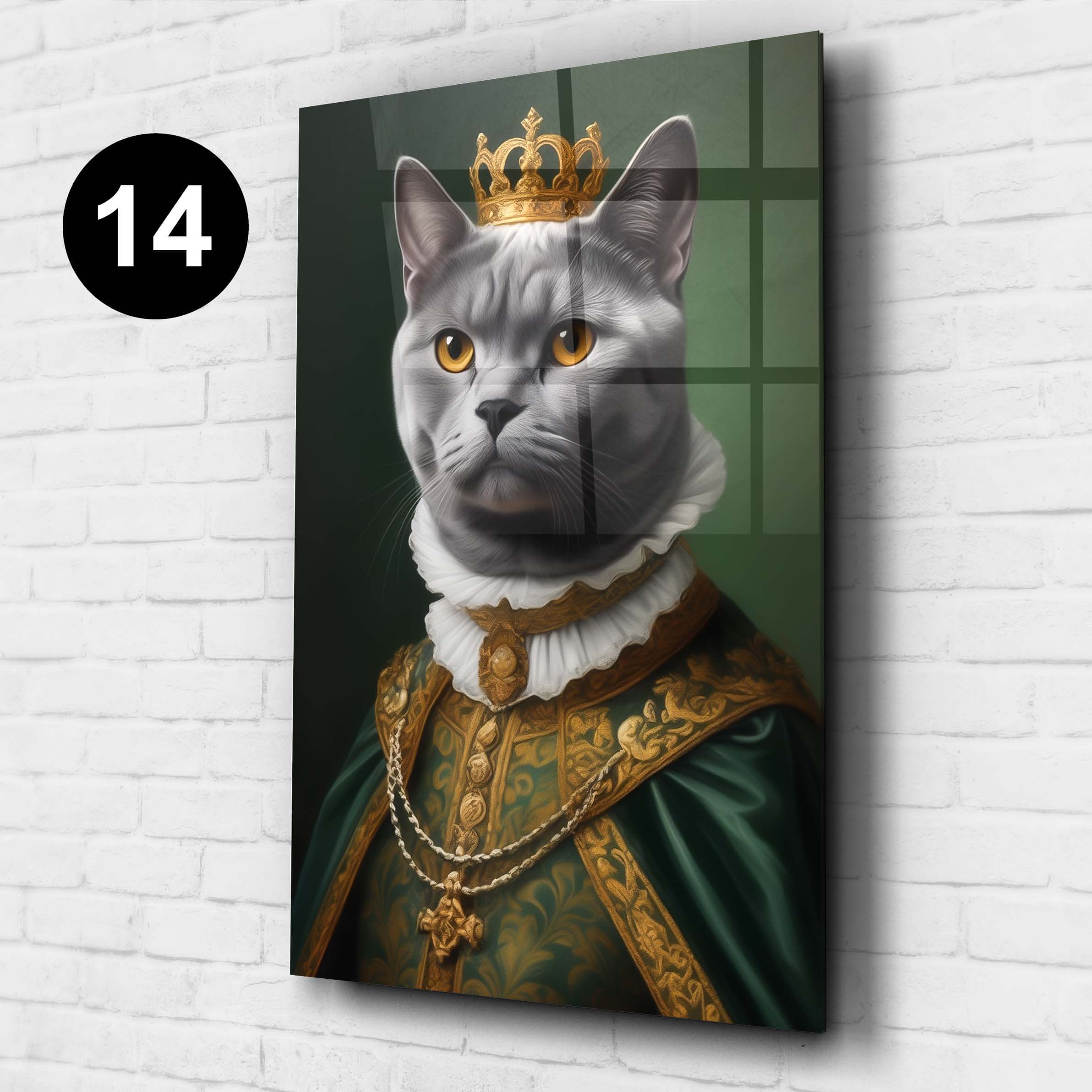 katzenportrait königin acrylglas