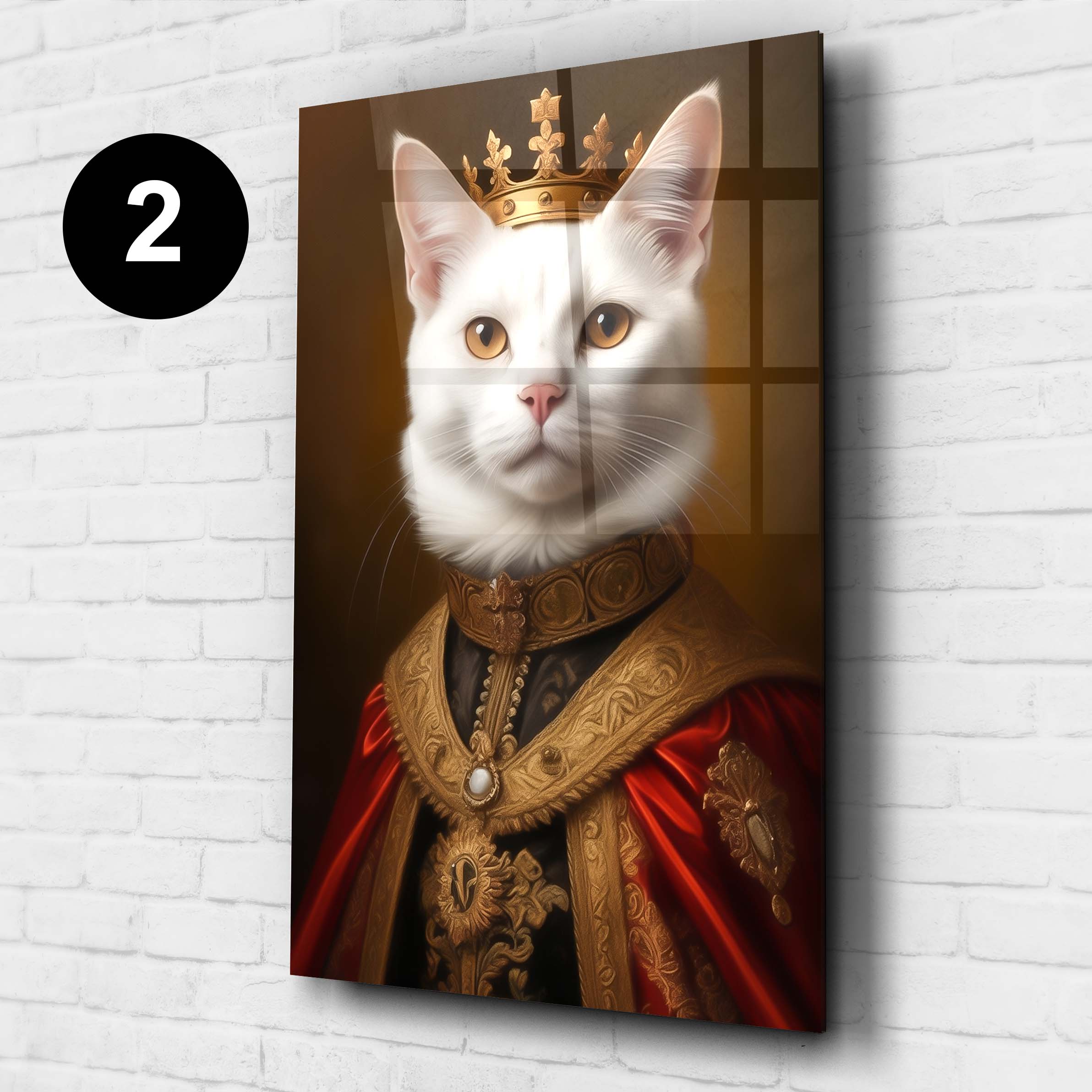 katzenportrait renaissance koenig acrylglas